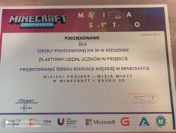 Finał ogólnopolskiego konkursu projektowania przestrzeni miejskiej w Minecraft i Druku 3D